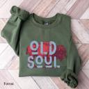  Old Soul Buffalo Graphic Sweatshirt, Vintage Western Crewneck, Country Rodeo Style – Rustic Cowgirl Aesthetic, Cozy Fall Outfit, Gift for Her