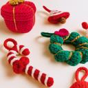  Crochet Ornament Set, Christmas Tree Decorations, Cozy Holiday Decor, Knitted Gift Set, Xmas Ornaments