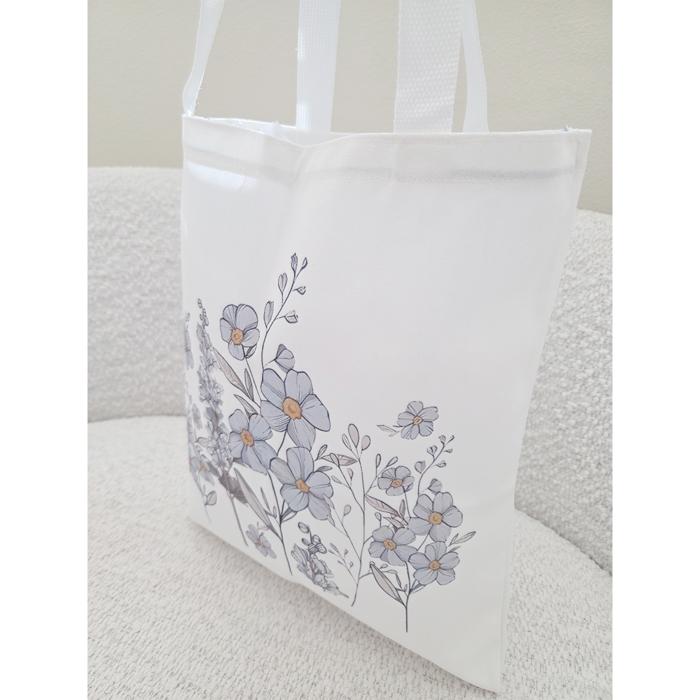 Vintage Wildflower Tote Bag, Double-Sided Floral Canvas Bag – Aesthetic Book Bag, Eco-Friendly Gift for Her, Cute Nature-Inspired Accessory