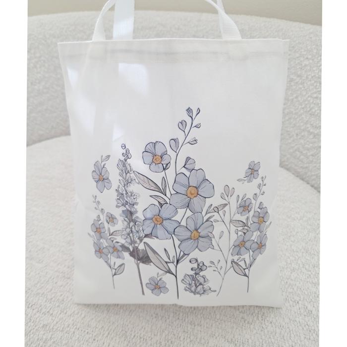 Vintage Wildflower Tote Bag, Double-Sided Floral Canvas Bag – Aesthetic Book Bag, Eco-Friendly Gift for Her, Cute Nature-Inspired Accessory