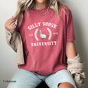  Silly Goose University Graphic T-Shirt, Funny Goose Shirt, Vintage Collegiate Tee, Casual Humorous Top, Gift for Her