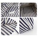  Striped Canvas Tote Bag, Oversized Shoulder Bag with Pocket, Navy Beach Bag, Boho Hobo Bag, Retro summer bag for women, Casual Tote Bag