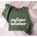  Sweater Weather Graphic Sweatshirt, Cozy Fall Pullover, Retro Autumn Top, Pumpkin Spice Season Outfit, Gift for Her