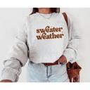  Sweater Weather Graphic Sweatshirt, Cozy Fall Pullover, Retro Autumn Top, Pumpkin Spice Season Outfit, Gift for Her