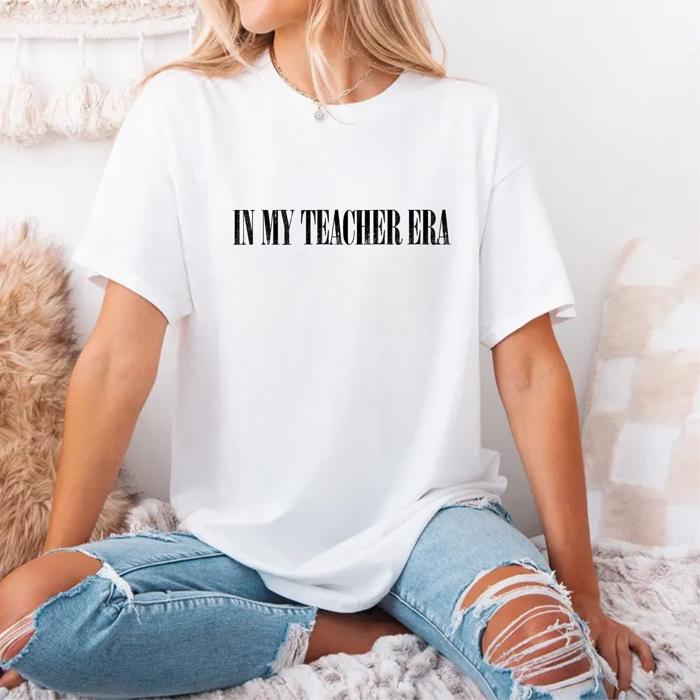 In My Teacher Era Retro Tee – Trendy Teacher Appreciation Shirt