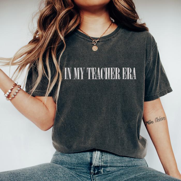In My Teacher Era Retro Tee – Trendy Teacher Appreciation Shirt