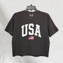  USA Graphic Comfort Colors Crop Top, Vintage Patriotic T Shirt – 4th of July & Independence Day Outfit, Y2K Americana Aesthetic, Summer Festival Tee, Country Girl Style, Gift for Her