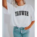  YAHWEH Graphic T-Shirt by Comfort Colors, Bold Christian Tee for Women, Distressed Faith Shirt, Church Outfit, Faith-Based T-Shirt, Gift for Her