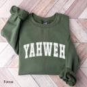  Yahweh Christian Sweatshirt, Sport Grey Bible Verse Pullover, Faith Graphic Sweatshirt for Women, Religious Crewneck, Christian Gift for Her