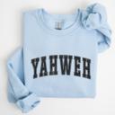  Yahweh Christian Sweatshirt, Sport Grey Bible Verse Pullover, Faith Graphic Sweatshirt for Women, Religious Crewneck, Christian Gift for Her