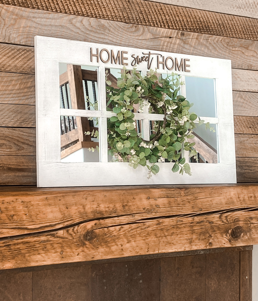 Personalized Farmhouse Home Decor Window Mirror