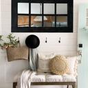  Modern Rustic Black Wall Mirror – Cozy Farmhouse Decor 