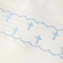 Blue Smocked Church Christ Bishop Christening Boys'Set