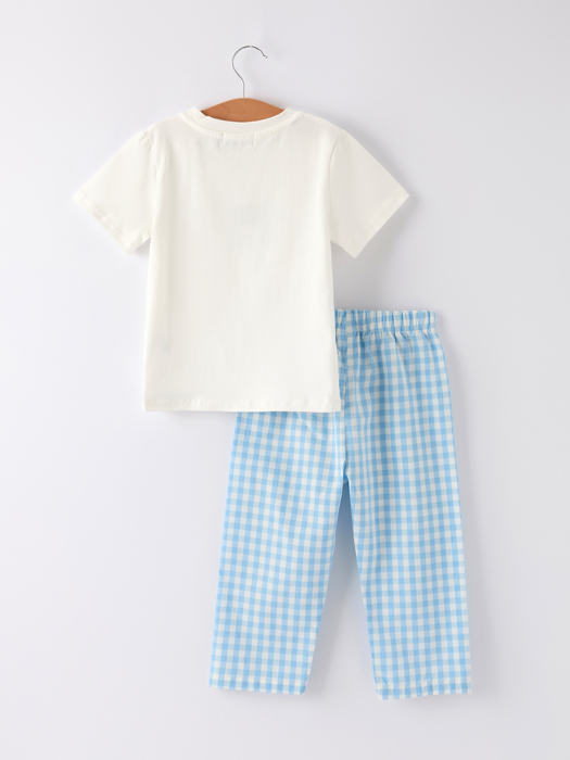 Blue Smocked Church Christ Bishop Christening Boys'Set