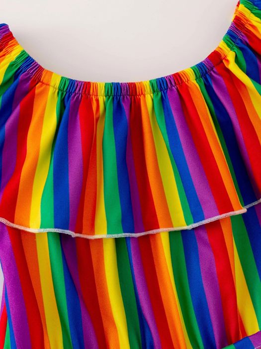 Colorful Striped Toddler Girls Jumpsuit