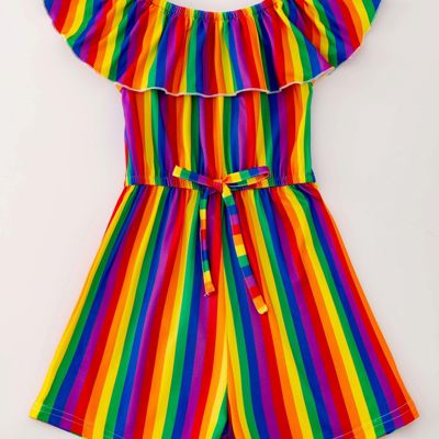 Colorful Striped Toddler Girls Jumpsuit