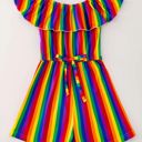  Colorful Striped Toddler Girls Jumpsuit