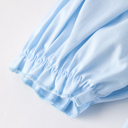  Girls Cross Smocking Embroidered Blue Dress