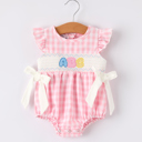  Back To School "ABC" Applique Baby Girls Romper