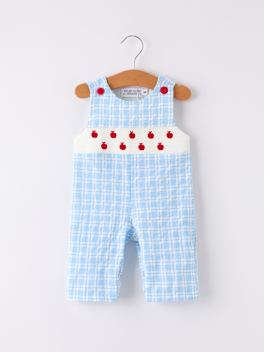 Back-To-School Embroidery Baby Boys' Romper