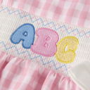  Back To School "ABC" Applique Baby Girls Romper