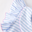  Back To School Toddler Girls Stripe Pencil Applique Bow Dress