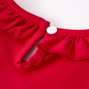  Red Cherry Bow Smocking Embroidery Toddler Girls' Dress