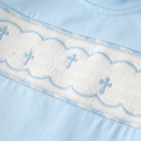  Hot Pink Smocked Church Christ Bishop Christening Baby Girls Romper