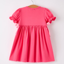  Hot Pink Smocked Church Christ Bishop Christening Girls Dress