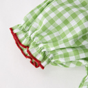 Back To School Toddler Girls Green Plaid Smocking Dress