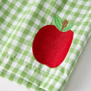  Toddler Boys Back to School Smock Embroidered Top+ Plaid Shorts