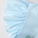  Back-to-school Toddler Girls Blue top + Bell-bottom Pants