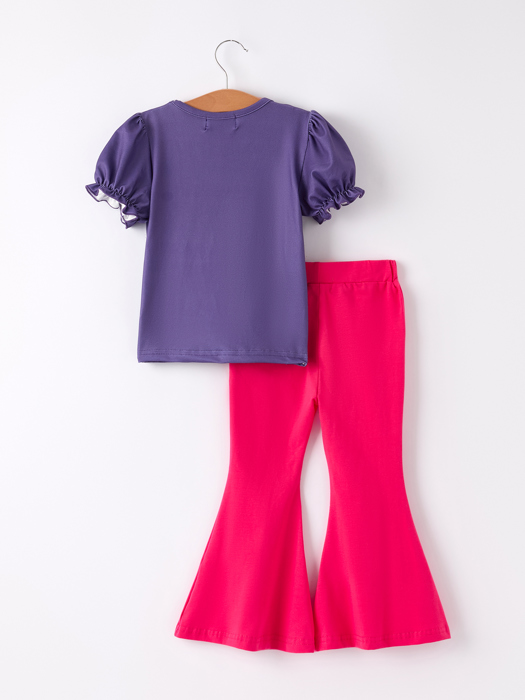 BACK TO SCHOOL "Smart Sassy"  Toddler Girls Top + Bell Bottoms