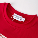  Boys Back to School Smock Embroidered Apple Set