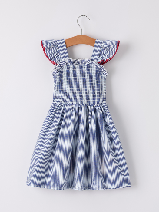 BACK TO SCHOOL Apple Applique Toddler Girls Dress
