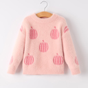  Halloween Pink Girls Pullover Sweater