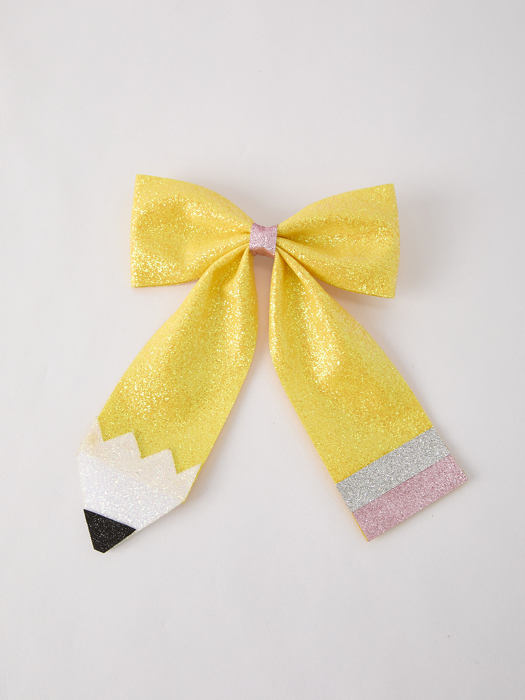 Back to School Sequin Bow Hairpin