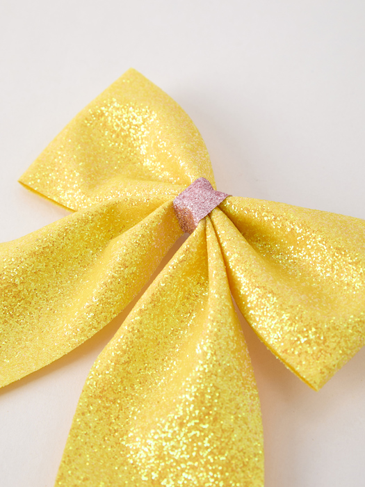 Back to School Sequin Bow Hairpin