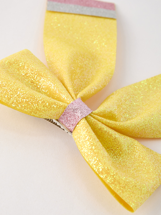 Back to School Sequin Bow Hairpin