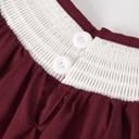  Dark Red Smocked Church Christ Bishop Christening Girls Dress