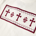  Dark Red Smocked Church Christ Bishop Christening Toddler Boys'Set