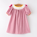  Autumn Rooster Smock Embroidered Toddler Girls Dress