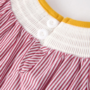  Autumn Rooster Smock Embroidered Baby Girl Romper