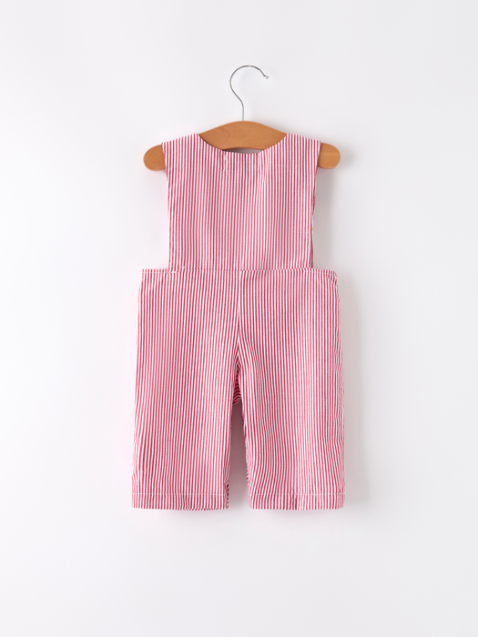Autumn Rooster Smock Embroidered Baby Boys Romper