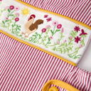  Autumn Rooster Smock Embroidered Baby Boys Romper