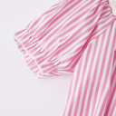  Baby Girls Stripe Cake Smocking Embroidered Pink Romper