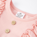  Farm Baby Girl Ruffle Print Pink Romper