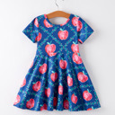  Back to School Leaf Apple Girls Dress