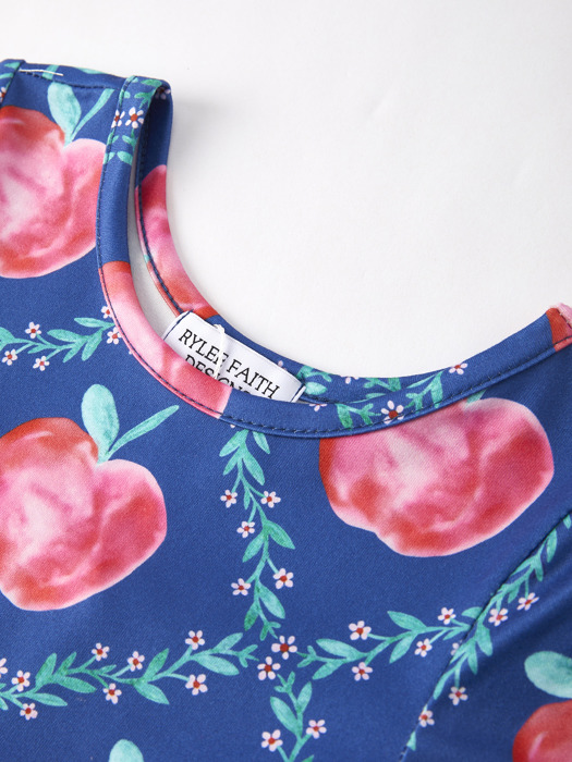 Back to School Leaf Apple Girls Dress