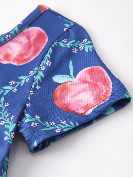 Back to School Leaf Apple Girls Dress